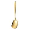 Stainless Steel Soup Spoon Kitchen Flatware Spoon Large Head Serving Ladle for Restaurant Cafeteria Buffet Home