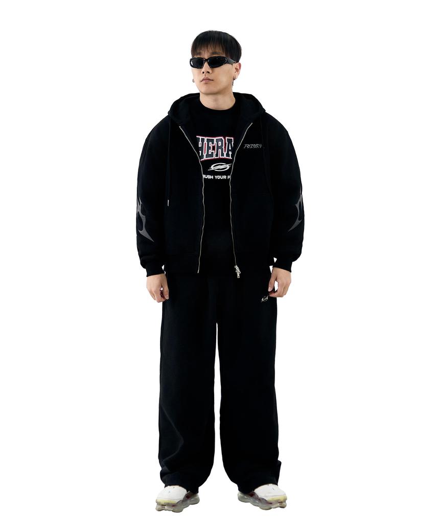 THERANK Chrome Logo Essential Sweatpants [Black]