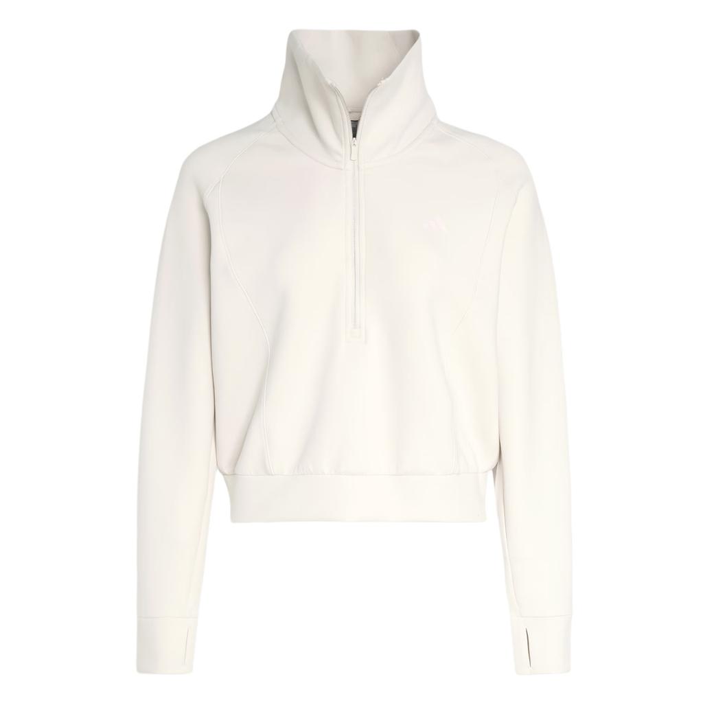 Adidas FW25 Half Zip Sweatshirt Anti-Static Loose Fit Sports Long Sleeve Hoodie Women Sweatshirt KH0207