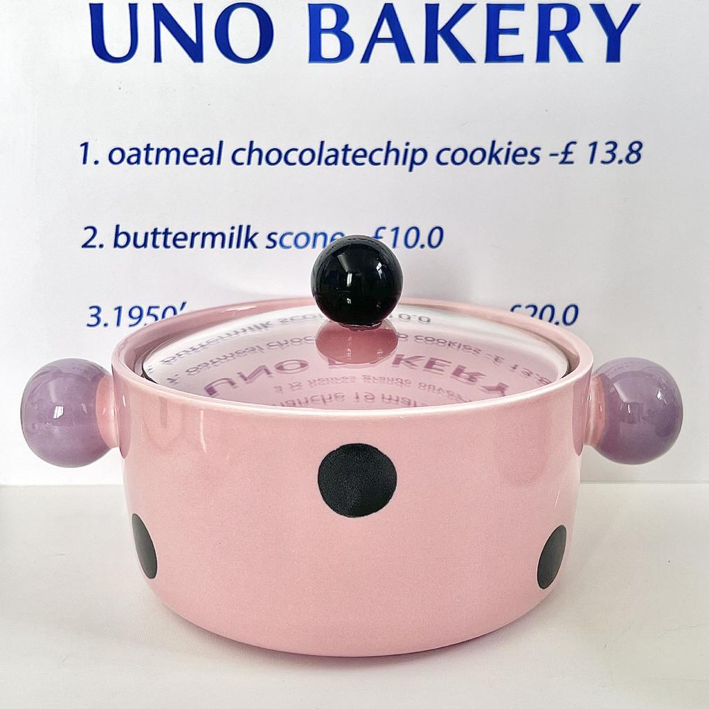 Give Girls Birthday Gifts, Cute Contrasting Colors, Polka Dots, Ceramic Instant Noodles Bowl with Lid, Girlfriend Practical Souvenir Gift Box.