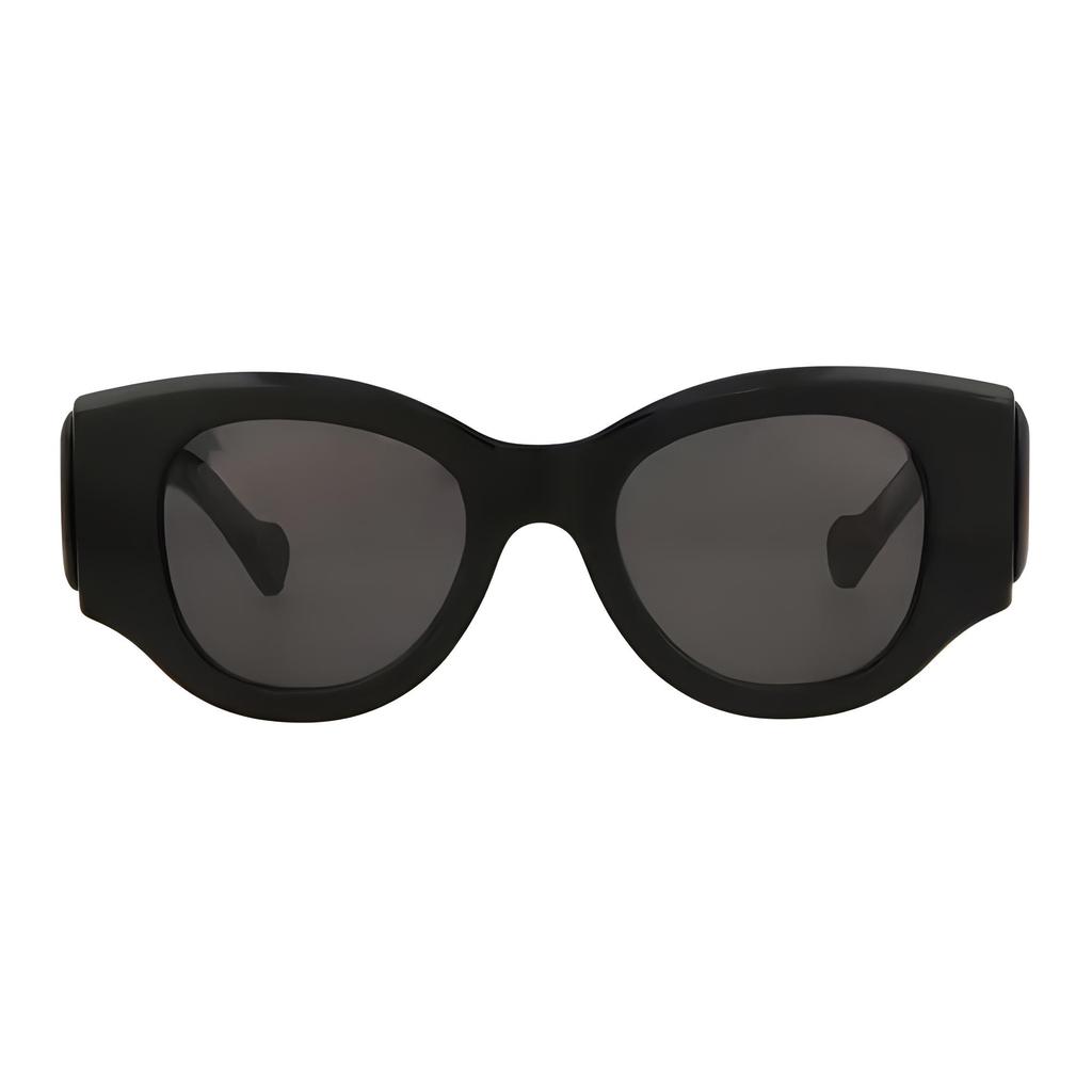 Balenciaga Logo Irregular Shape Sunglasses Women Sunglasses Black BB0070S-30008288-006