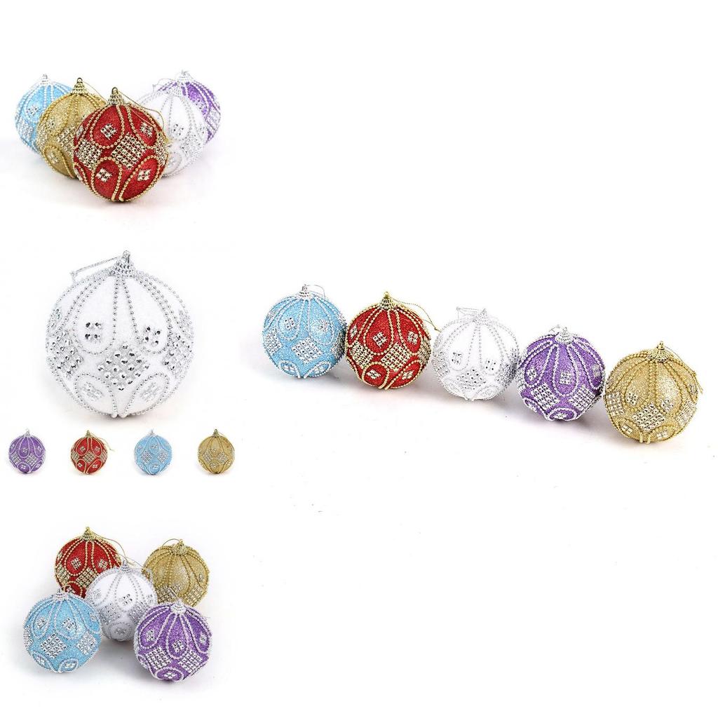 Christmas Rhinestone Glitter Baubles Balls Xmas Tree Ornament Decoration 8cm Hot