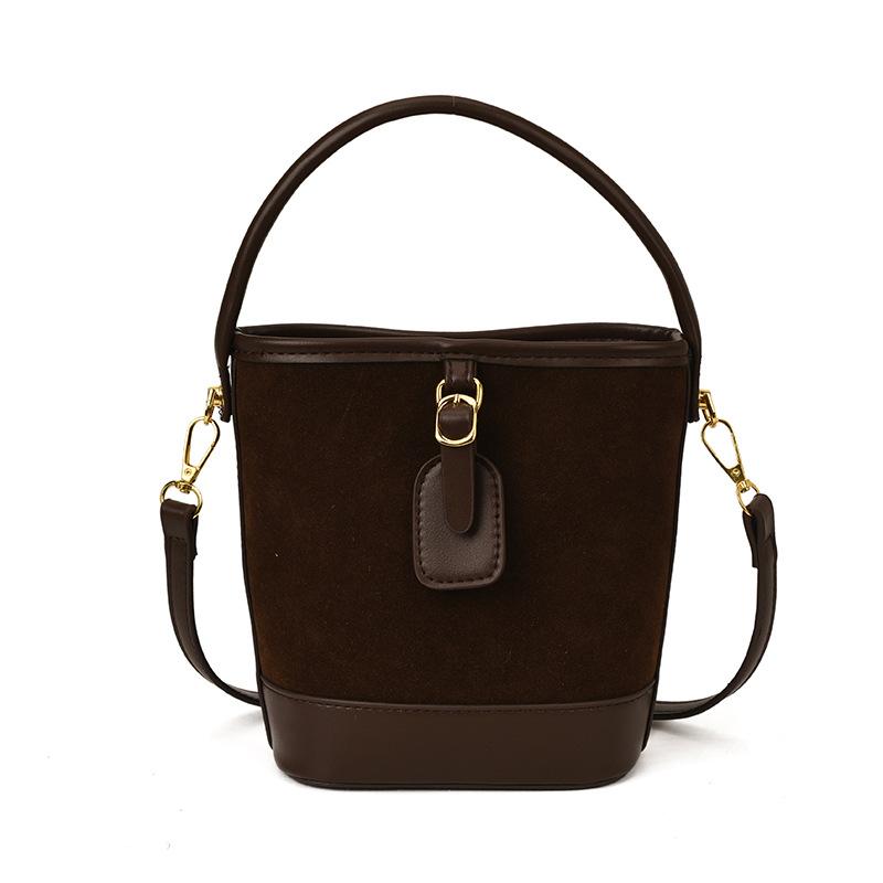 Handbag - Retro Bag - Shoulder Bag with Slanted Strap - Fashionable Women's Bag - Bucket Bag