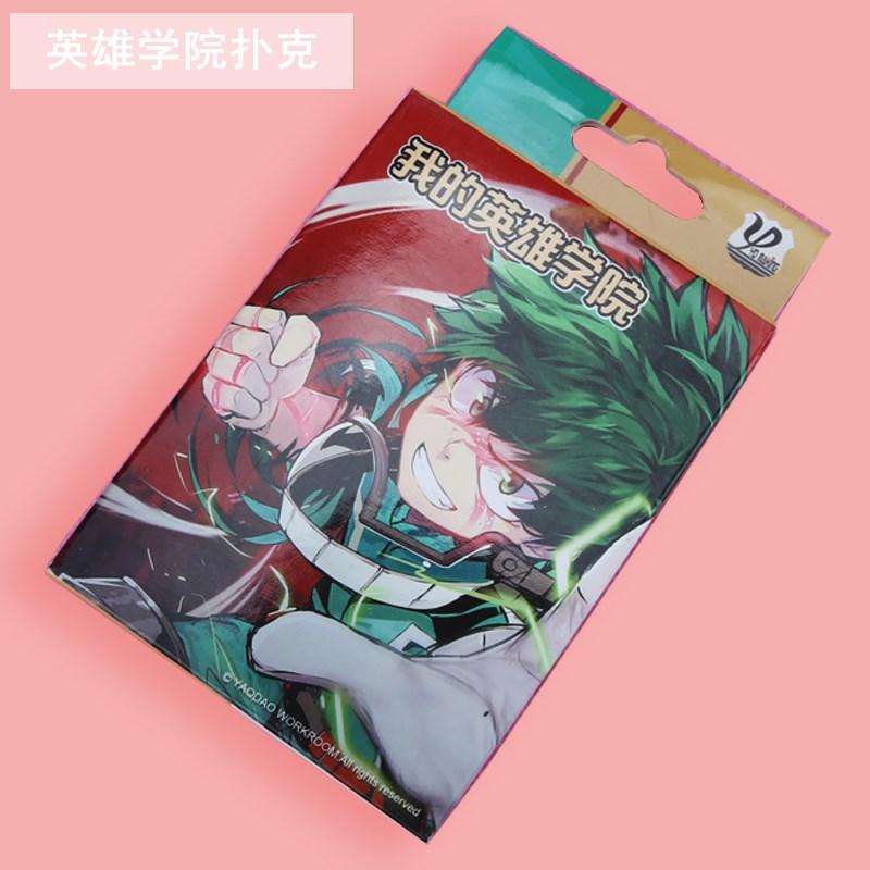 Anime My Hero Academia Deku Todoroki Shoto Poker Cards Bakugou Katsuki Cartoon Accessories