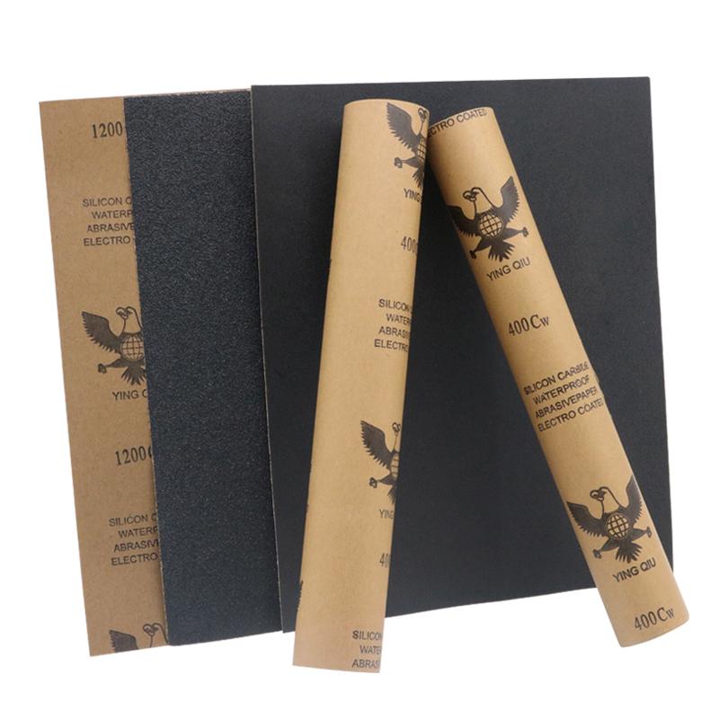 נייר שיוף רטוב עדין במיוחד להברקה וליטוש ירקן, עץ, קירות ורכב, דרגות 240-2000