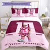 Football Messi Personalized Name Bed Linens Perfect for Study room Machine Washable Bedroom Decor Birthday/Christmas GiftSpiritual Gift