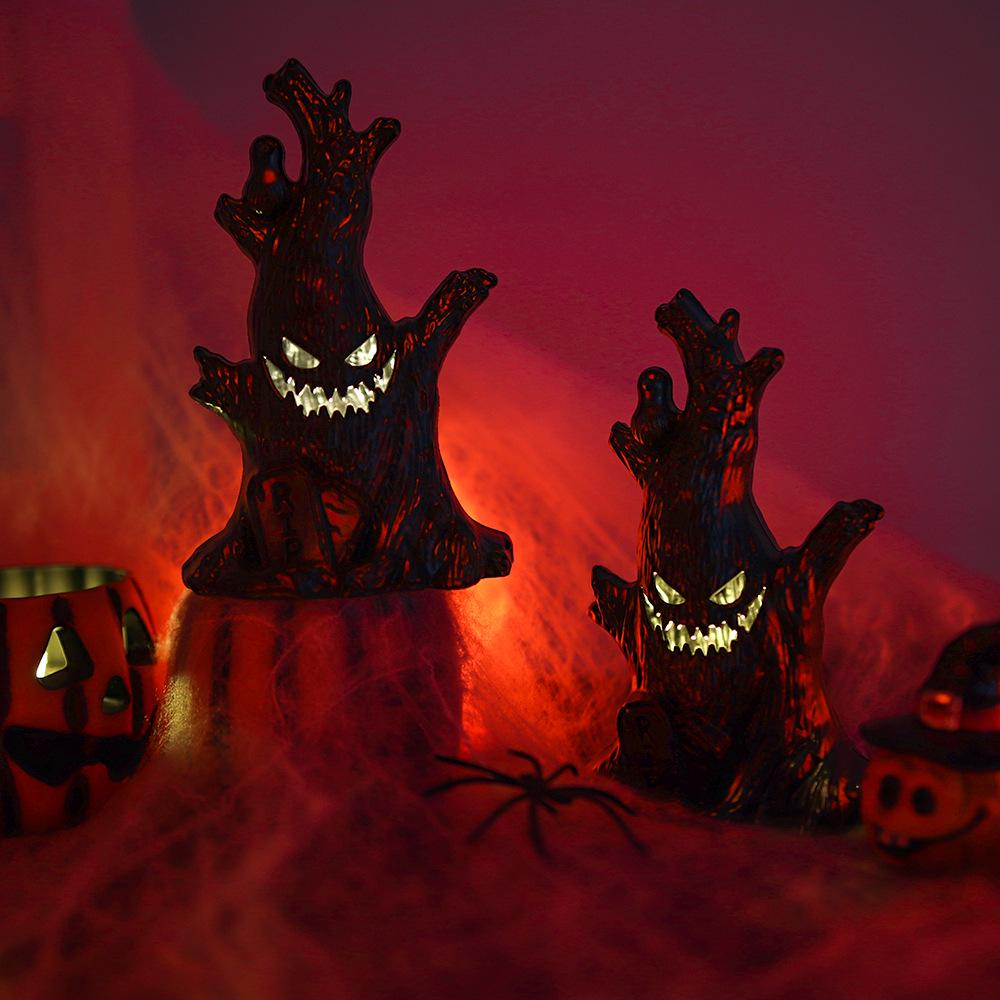 LED Skull Pumpkin Lantern: Halloween Night Light & Festive Decoration Candle Lamp