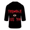 Men's Casual Halloween Printed Crew Neck T-Shirt Three Quarter Sleeve Top Comfortable Fit Lightweight Fabric Suitable for Daily Wear
