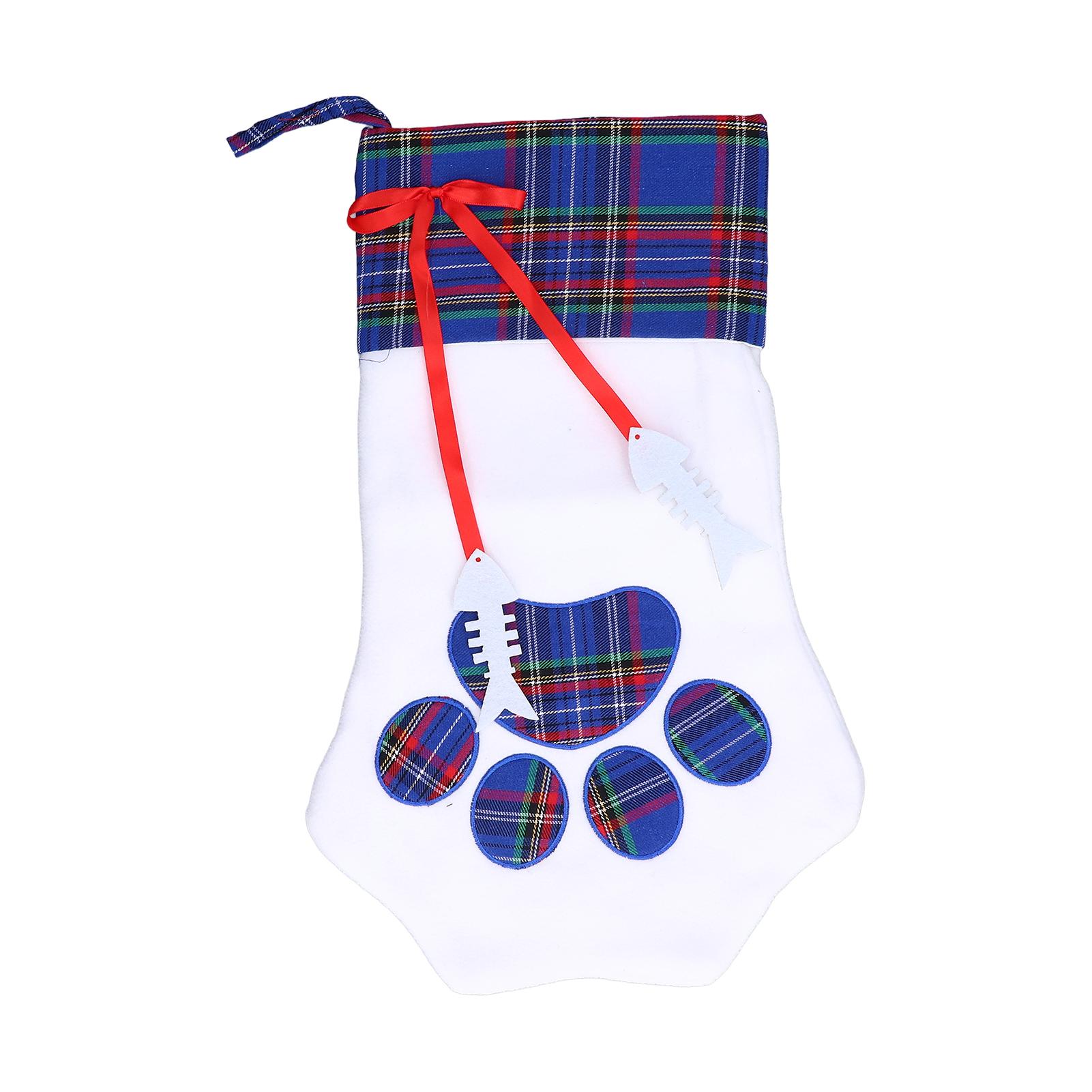 Christmas Stocking Gift Bag Cartoon Printing Christmas Tree Ornament Hanging Stocking