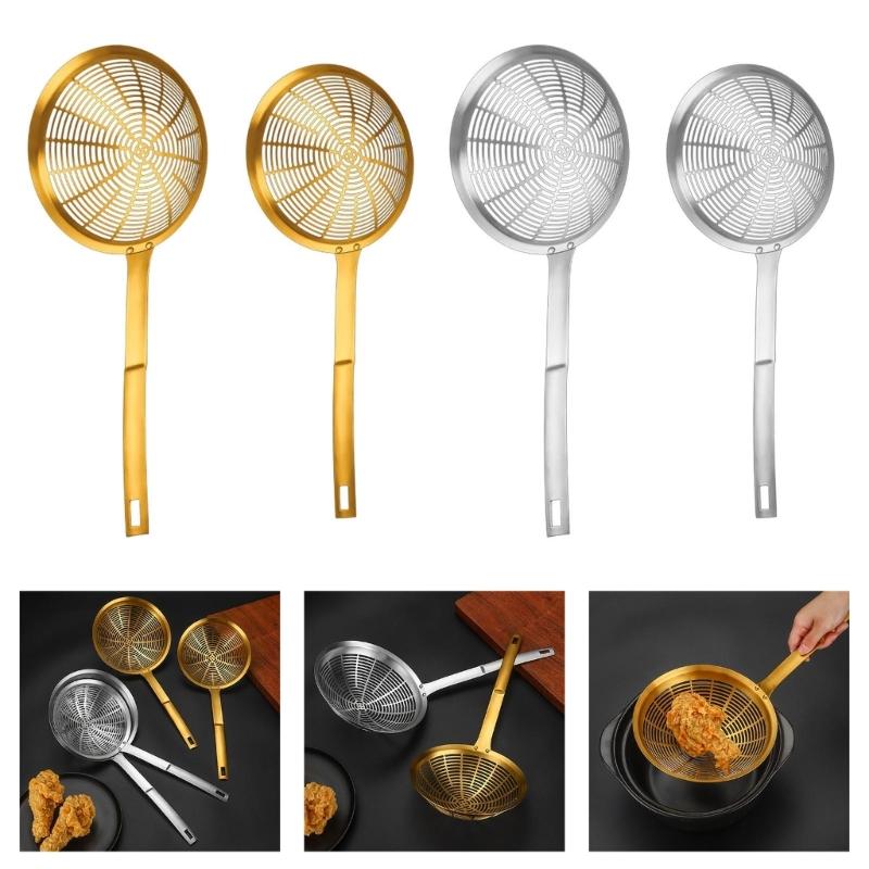 Stainless Steel Skimmer Spoon with Heat Resistant Handle Strainer Ladle Large Colander for Straining and Blanching