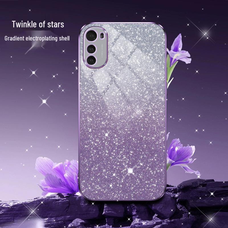 Moto G73 Electroplated TPU Glitter Phone Case: Gradient, Anti-Drop, Soft Shell for E22, G84, G53, G60.