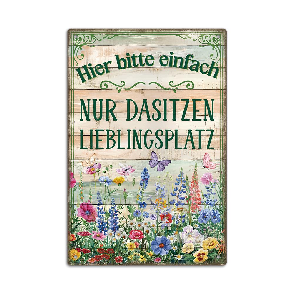 Putuo Decor Pc Individuality German Vintage Metal Tin Sign Wall Art Decor for Home Farmhouse Garden GiftxInches