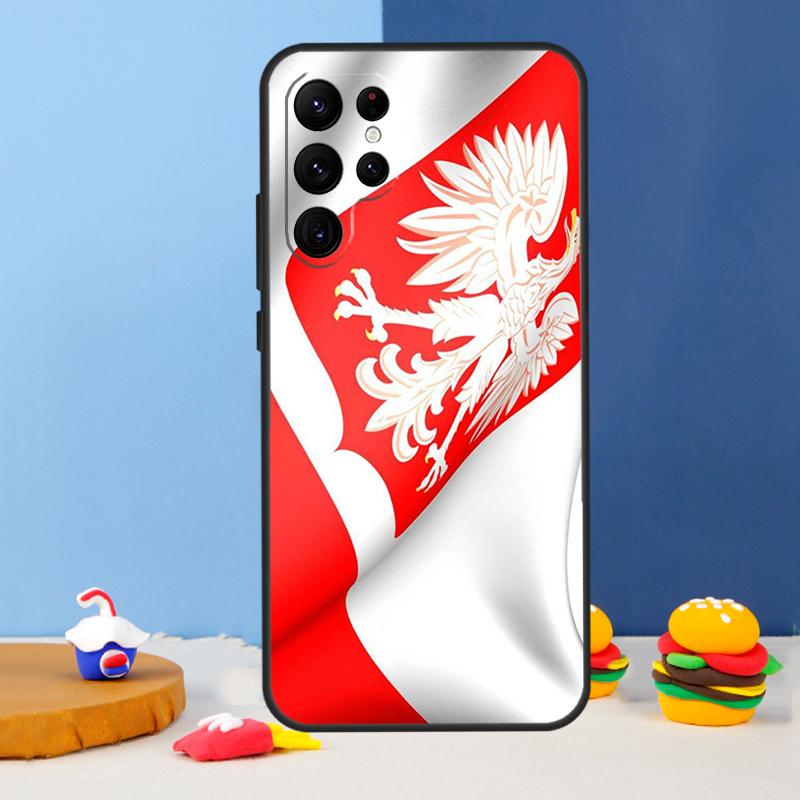 Poland Polish Flag Phone Case For Samsung Galaxy S24 S25 Ultra S9 S10 S20 S22 S21 S23 Plus S24 FE Cover Coque