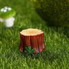 1 Set Statuie Mini Stump Rezistent la intemperii Rășină atractivă Detalii delicate Miniatură de grădină pentru curte
