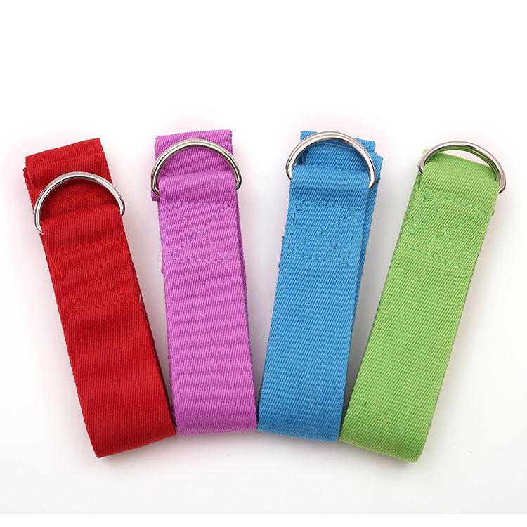 Sport Fitness Workout Gym High Elastic Cotton Custom Label  Yoga Strap for Stretching