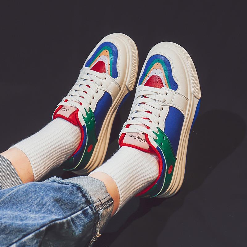 Spring New Mandarin Duck Color Matching Little White Shoes Women's Tide Student Breathable Shoes Versatile Casual Board Shoes Women