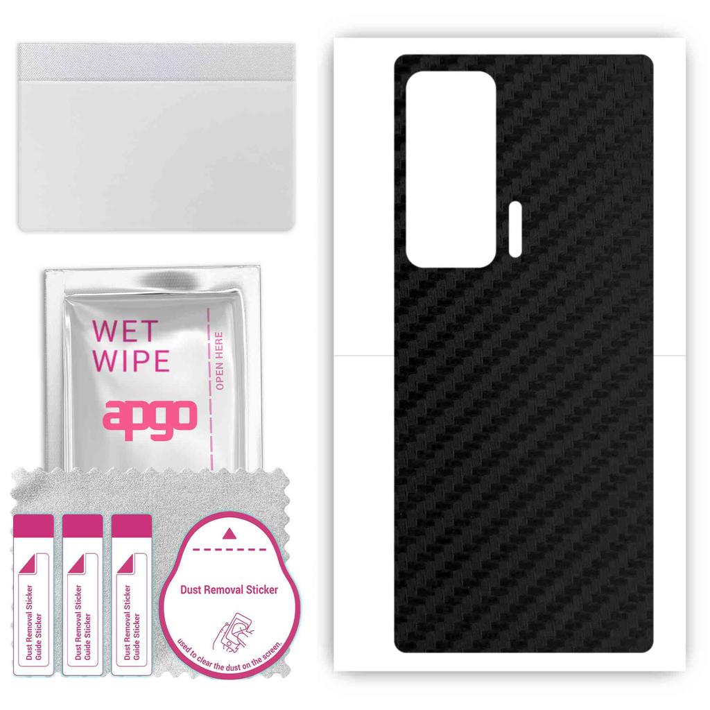 apgo Protective Skin Sticker for the Back Compatible with Honor Magic V, Wrap Film, Foil, Vinyl - Pattern Carbon Black