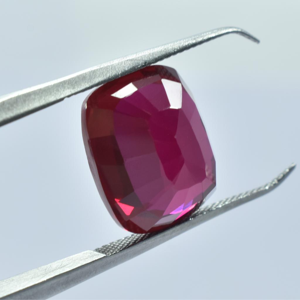 Natural Red Ruby 14.45ct Cushion Cut Certified Loose Gemstone