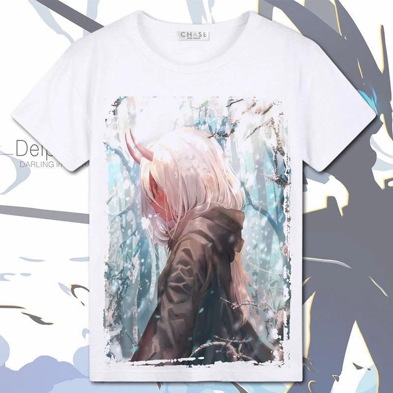 DARLING in the FRANXX Аниме Манга Футболка Косплей Костюмы Полиэстер Новый XL