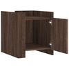 Nightstand Brown Oak Effect 45 x 50 x 50 cm Engineered Wood