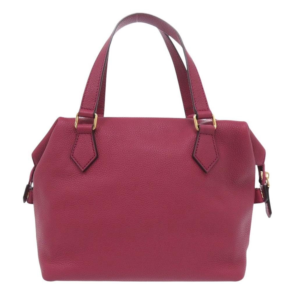 Used AUTHENTIC FENDI 8BN249 Pink Leather Hand Bag