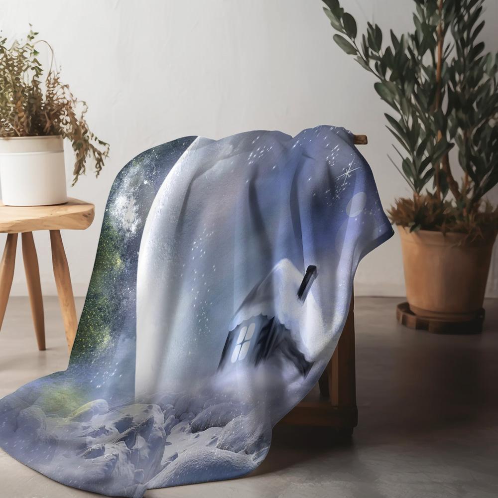 Tuniu Landscape Water Reflection Sofa Bed Blanket Throw for Living Room Bedroom Decoration