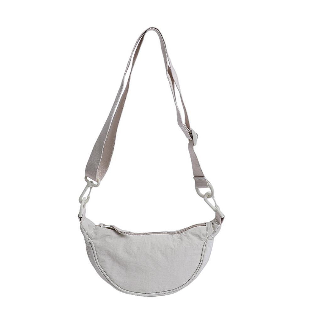 

Handbag Nylon Crossbody Bag Lightweight Oxford Cloth Shoulder Bag Casual Mini Dumpling Bag Women белый