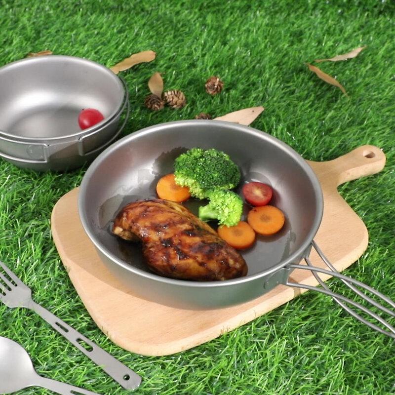 OEING Portable Foldable Titanium Cookware