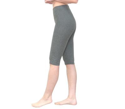 Smile LaLa Sizes Made In Cotton Loose Individually Adjustable Waist Comfortable Room Smooth Slimming Leggings Women's Gray, Half-Length Leggings,