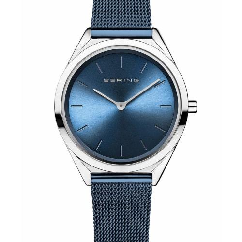 BERING Homme et Femme (Unisexe) Montre Analogique Quartz Collection Ultra Fine avec Bracelet en Acier Inoxydable et Verre Saphir (17031-307) - Officiellement Imp