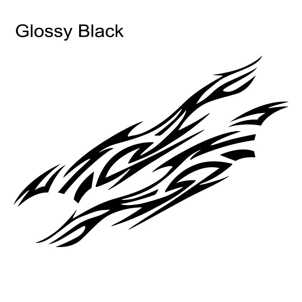 2pcs Fashion Car Stickers Flames Flaming Auto Body Sticker Stripe Car Door Decals Waterproof Decor Covers Protector Accessories