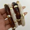 Punk Irregular Resin Bracelet Wide Cuff Bracelet Set New Resin Bangle Set  Jewelry