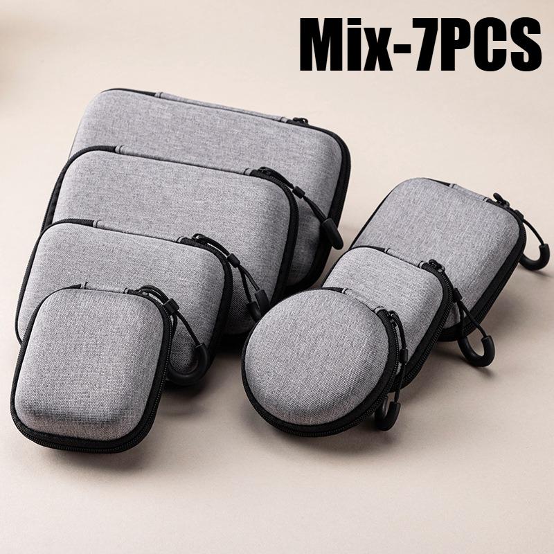 EVA Hard Drive Case Headphone Cable Organizer Power Bank Storage Box Digital Accessories Carrying Pouch for Electronic Devices