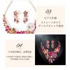 [KK Solis] Orchid Motif Earrings & Necklace Set with Marquise & Teardrop Crystals - Perfect for Concerts, Dance Performances, Recitals,
