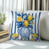 1pcs/4pcs Blue Summer Lemon Cushions Pillowcase Polyester Cushion Cover Throw Pillow Pillowcover Home Car Sofa Decor