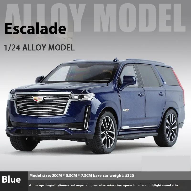 

Масштаб 1/24 Внедорожник Cadillac Escalade Сплав Машина Литая Металлическая Модель Коллекционная Модель для Хобби Украшения Подарок для Друга Мальчика Экспонат C394 синий