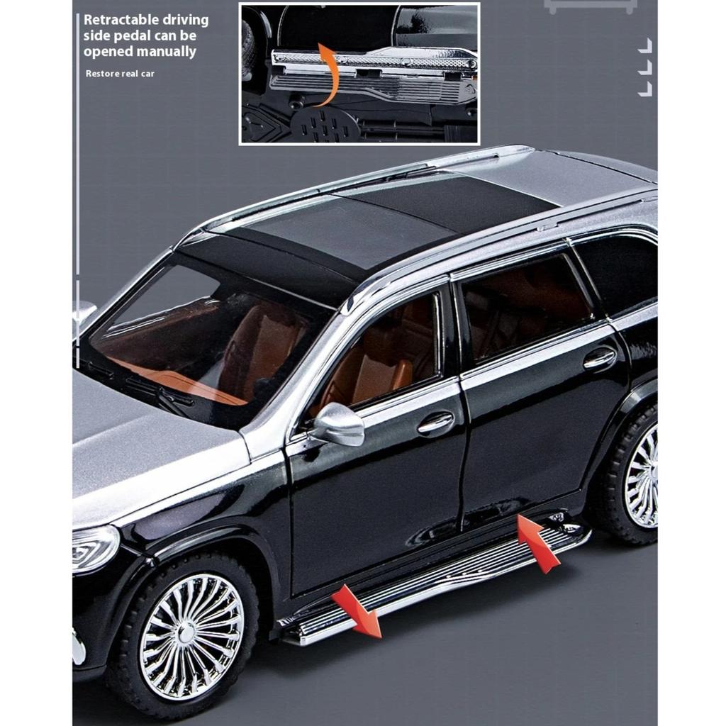 1/24 Scale Simulation Benz Maybach GLS600 Alloy SUV Diecast Metal Model Collection of Hobby Decorative Fine Ornaments Kid Toy