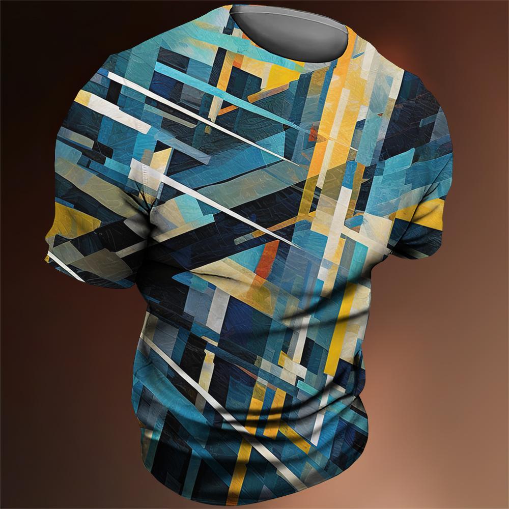 Sommer Männer T-Shirt T-stück Tribal Print Vintage Tops O Hals Urlaub Harajuku Shirt Kurzarm Casual Männlich Lustige Kleidung Camiseta