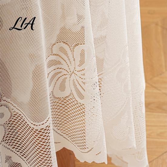 Vintage Lace Tablecloth White Floral Tablecloth, Rustic Boho Table Cover, Foldable Dining Cloth for Wedding Bridal Shower Party Decoration Decorative