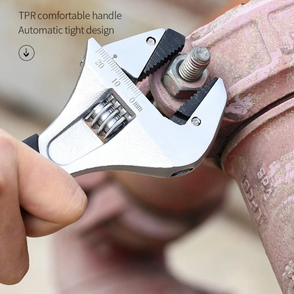 Non-Slip Handle Adjustable Ratcheting Wrench Large Opening Bathroom Wrench Bathroom Installation
