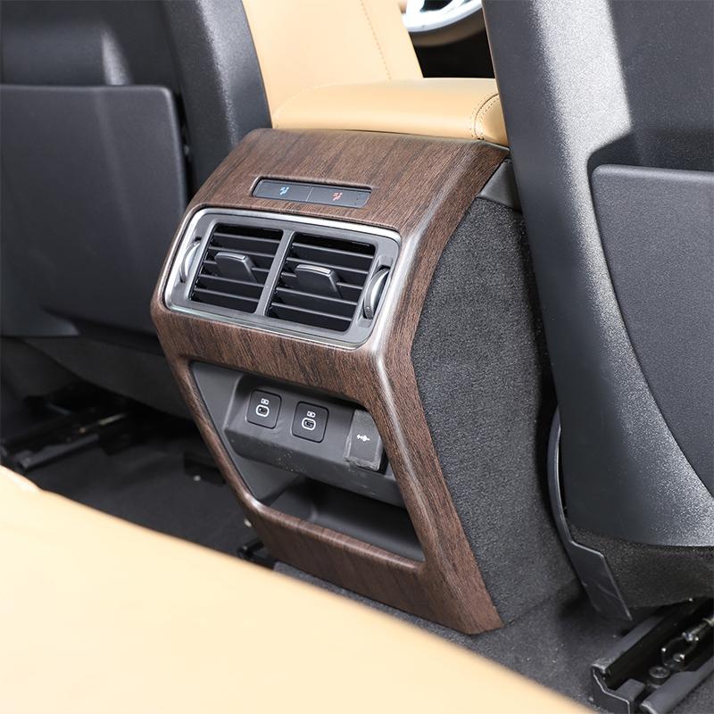 For Land Rover Discovery Sport 2024+  ABS carbon fiber Car Rear Air Outlet Anti Kick Cover Panel Decorative Sticker Accessories