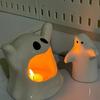 Keramik Halloween Geist Kerzenhalter Kerzenständer Kaninchen Schlüsselablage Organizer Raumdekoration Heimtisch Duftbehälter