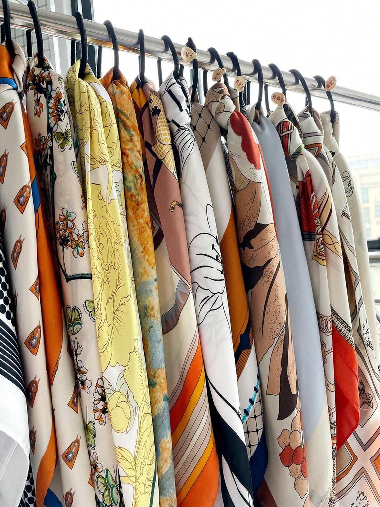 Luxury Brand Print summer Neck Tie Shawl Silk Square Scarf Women 70cm Hair Hand Wrist Headkercheif Hijab Bandana