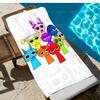 Cute Game Characters Beach Towel Soft Microfiber Bath Towel for Kids Beach Pool Bathroom Decor