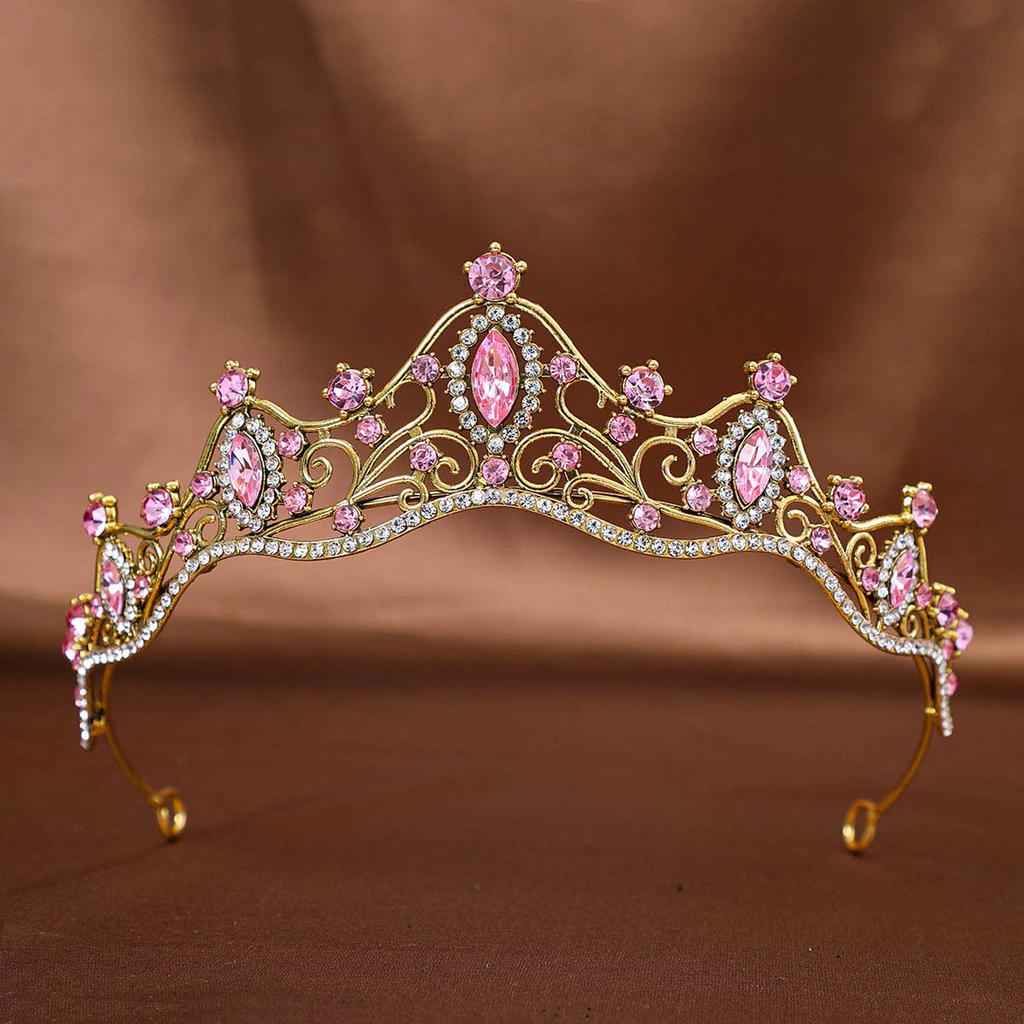 Bridal Crown Tiara Wedding Dress Accessories Headband Princess Birthday Stage Luxurious Crown Rhinestone Hair Accessories