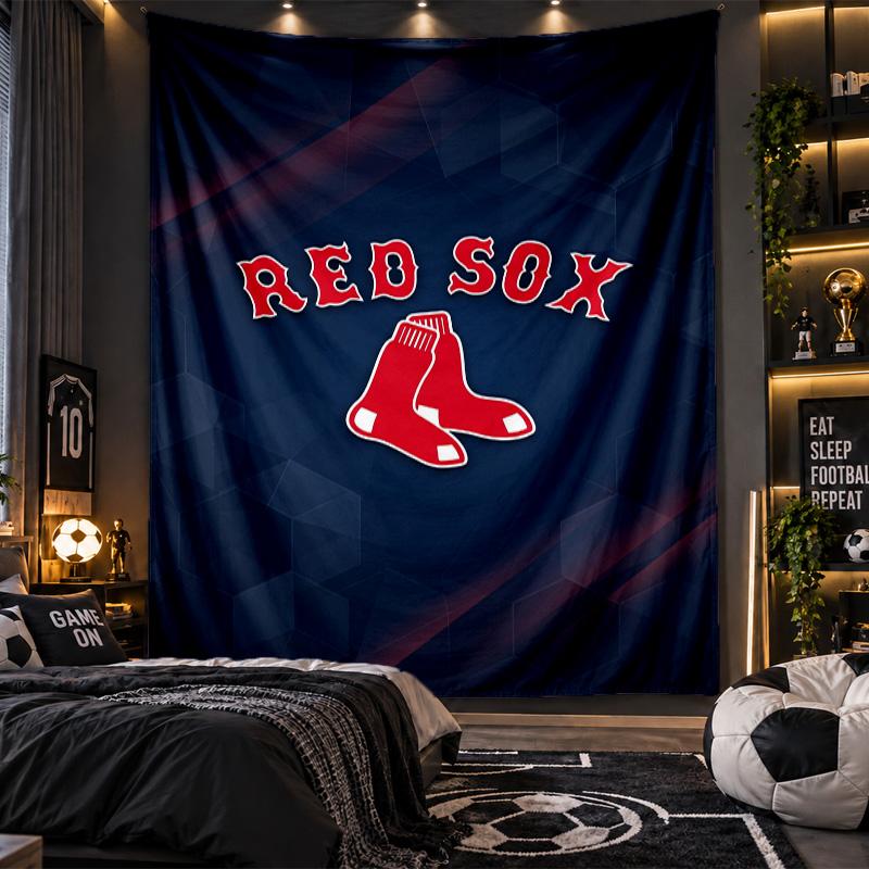 Wall Hanging Tapestry Boston Red Sox Print Cloth for Living Room Bedroom Home Decor