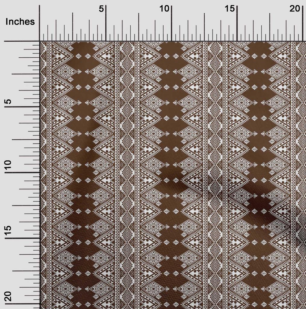 oneOone Cotton Flex Eggplant Purple Fabric Geometric Ethnic Diy Clothing Quilting Fabric Print Fabric By Yard 40 Inch