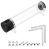 Uxcell G14 Screw 50mm X 240mm Cylindrical Water Cooling Tank Heat Exchanger Water Cooling Reservoir Radiator Heatsink 1 Input 3 Output for PC