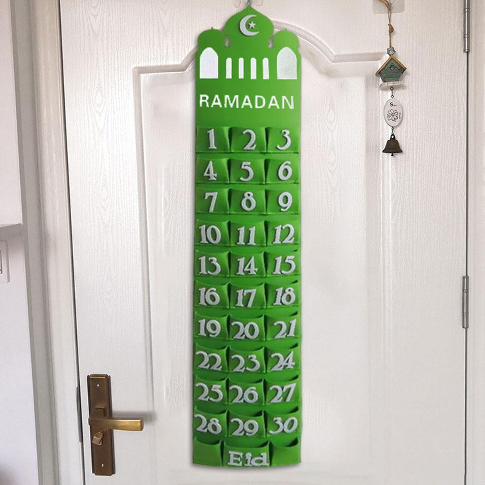 2026 Ramadan Countdown Kalender Eid Mubarak Filz Countdown Ramadan Kalender Muslimische Party Dekoration Basteln Eid Al-Adha Ornament