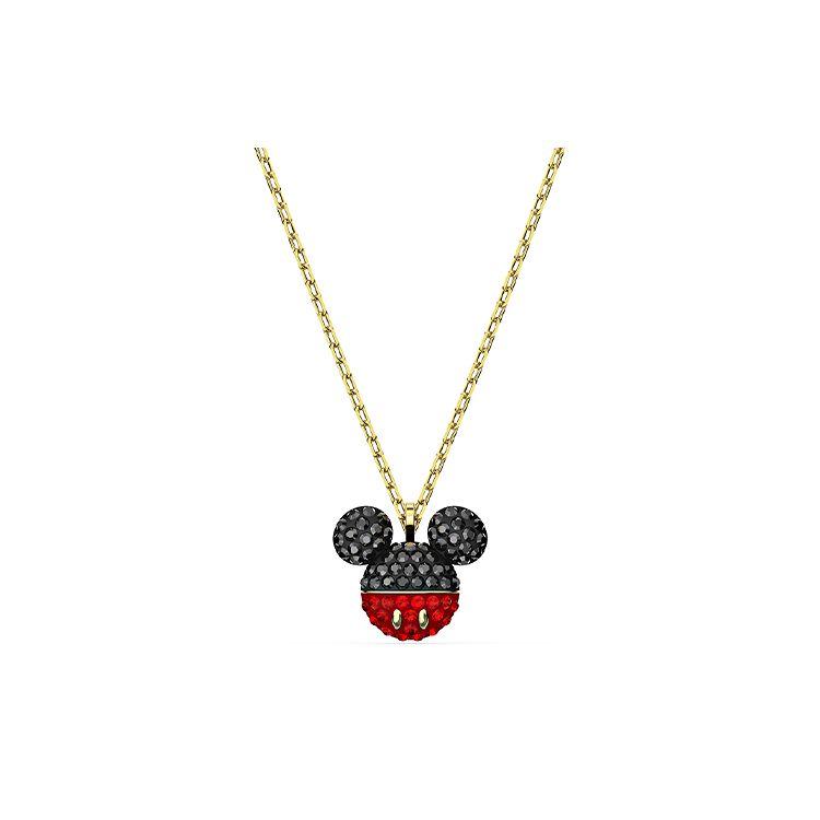 

Swarovski Mickey & Minnie Mickey Necklace Faux Crystal Stone Choker Women necklace Gold 5559176 Box (Random Color)